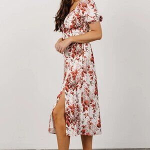 Baltic Born - Cadence Midi Dress - Terracotta Floral - L